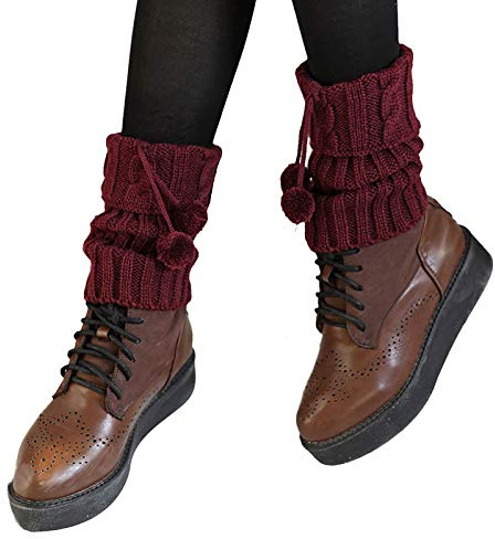 Damen Stulpen Bunt Beinwärmer Mädchen Legwarmers Crochet Socken Kawaii Herbst Ballettstulpen Winter Beinstulpen Lange/Kurz Thermo Beinstulpen Strümpfe Mit Stiefeln Tragbar Knöchelwärmer Solide