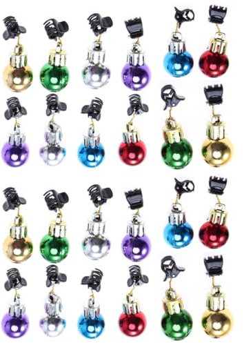 Abaodam 2sets Bart Weihnachten Decor Bart Ornamente Clips Festliche Gesichts Haar Baubles 30 Stücke * 2