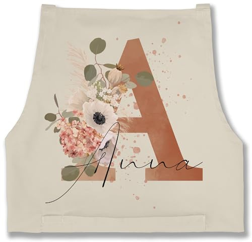 Geschenk mit Namen personalisiert by Shirtracer - Schürze - Name und Initialen - Watercolor Anfangsbuchstabe I Geschenk mit Initiale Geschenke