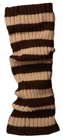 FANSU Stulpen Damen Leg Warmers Beinwärmer Frauen Winter Legwarmers Verdicken Bein Stulpen Mädchen für Tanz, Ballett, Fitness, Yoga (4 Paare,gestreift braun)