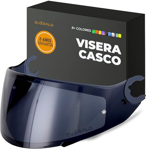Everalo Visière pour Shark Spartan - Skwal - D Skwal - Vz160 - Vz165 | Écran compatible aussi avec Spartan 1.2 - Skwal 2 - D Skwal 2 - antibuée originale