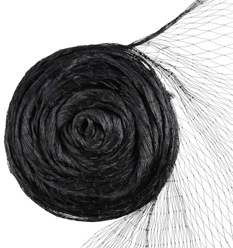 EMEKIAN Schwarzes Garten-Vogelnetz, 4,1 cm Netz, Garten-Geflügelnetz, strapazierfähig, wiederverwendbar, Gartenzaunnetz, schützt Gemüsepflanzen, Obstbäume, Hühnerstall vor Vögeln und anderen Tieren,