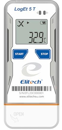Elitech Digital Temperature Data Logger USB, Reusable Temp Recorder with Shadow Data, Auto PDF & CSV Reports for Windows & macOS, 32,000 Data Points, Fridge Thermometer LogEt5T