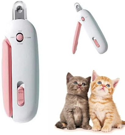 ZORTVUL Katze Nagelknipser, Krallenzange für Hunde und Katzen, Edelstahl Katzennagelknipser, Katzennagelschneider, Katzen Krallenschneider, Krallenschere Katzen mit Nagelfeile und Schutz