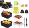 Verdenu 20 Pcs Air Fryer Accessories for Ninja Foodi Dual Zone AF300UK/AF400UK, 7.6L-9.5L Ninja Airfryer Accessories with Oil Sprayer, Air Fryer Silicone Liner