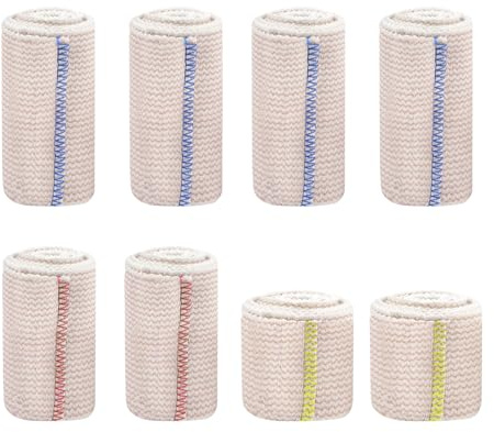 eupdd 8 Stück Elastische Bandage: 5cm/7.5cm/10cm x 4.5m Kompressionsbinde, Binden Verband Selbstklebend Latexfrei für Sportverletzungen Erste Hilfe Knöchel Knie Handgelenk