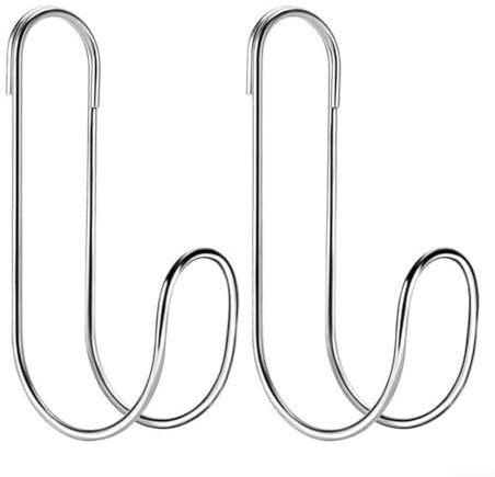 Sumsoctober Gartenschlauchhaken aus Edelstahl, flexible Schlauchhalter für Zaun, Wasserhahn, Wandaufbewahrungsregal, Outdoor-Schlauchaufhänger für Haus und Garten, 2 Stück