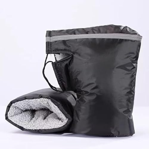 TaiXinYuly Gants de Guidon Moto Universel Hiver-Epais Manchons Guidons Vélo Scooter Chauds avec Doublure Peluche, Windproof Imperméable Moto Guidon Couvre-Main, Résistez Vent Froid Gardez Mains Chaud