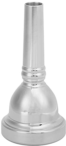 Bocchino per corno da 12 pollici per trombone tenore, accessorio per strumenti musicali in rame, parte di trombone di qualità con vuoto e (Silver)