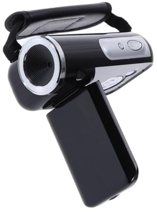 PAMINGONO Videocamera Mini Dv Portatile Zoom Digitale 16x e Schermo 2 Pollici, Videocamera per Vloggers Compatta e Leggera, per Registrazioni Ovunque senza Batteria (nero
