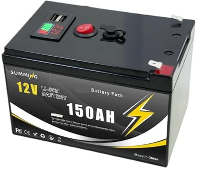 Batería De Ciclo Profundo Del Litio LiFePO4 De 12V 200Ah For Energía Solar, Buscador De Peces, Iluminación, Ruedas Eléctricas BMS Incorporado(12v 200Ah-charger)