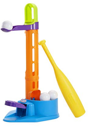 Little Tikes Triple Play Splash T-Ball Set - Outdoor Baseball Game for Kids - Adjustable Baseball Tee - Incl. 3 Balls, Pop-Up Launcher & Splash T-Ball - No Batteries - Ages 24 Months to 6 Years+