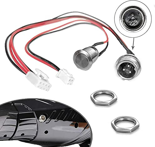 FEC Smart Selbstbalancierendes Hoverboard Ladeanschluss (3 Zinken) für Xiaomi Razor Segway Ninebot ES2 Self Balance Scooter, Unisex, schwarz, charging port 01 Hoverboard