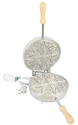 CBE Elettrodomestici n. 8095100 Biscottiera elettrica AM8095100 Presentosa Tonda Sottile, 600 W, Alluminio per Uso Alimentare, Cromato