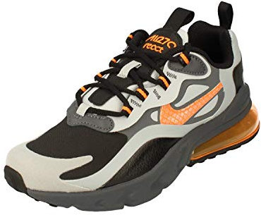 Nike Air Max 270 React Winter GS Running Trainers BQ4760 Sneakers Schuhe (UK 5 US 5.5Y EU 38, Black total orange Grey 001)