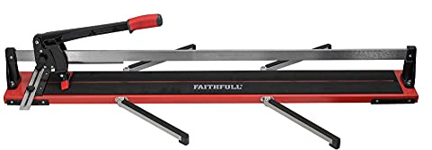 Faithfull Professional Tile Cutter - 1200mm (47in) Square, 850mm Diagonal, 16mm Thick Cutting Capacity for Wall & Floor Tiles
