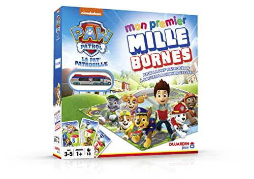 Dujardin – Mille Bornes Pat’Patrouille – Jeu de société – Jeu de plateau – Aidez la Pat’Patrouille à sauver la grande vallée – Jeu enfant – 1 joueur et plus – Entre 3 et 5 ans