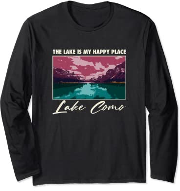 Comer See Life Der See ist mein glücklicher Ort Camping Langarmshirt