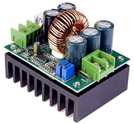 LAOMAO 200W DC a DC Step-Up Trasduttore 10-36V a 12-80V Boost Converter, Modulo di ricarica regolabile per veicoli elettrici e energia solare