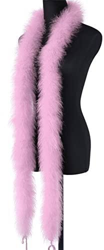 Asudaro Federn zum Basteln, 200cm DIY Feder Boa Flauschige Federboa Flauschige Marabu-Boa zum Bastelne Marabu Feder Boa für Weihnachten Ostern Halloween Valentinstag Kostüm-Accessoire #024