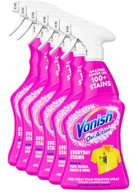 Vanish - Oxi Action - Multi Fleckenspray für gefärbte Kleidungsstücke und Stoffe | je 500 ml | 6er Pack | 6 x 500 ml | Vorbehandlungsspray ohne Chlorbleiche