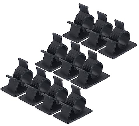 sourcing map 30Stk Kleber Kabel Leitung Clip PE Kordel Klemmen 10-13mm Einstellbar für USB Schnüre Mauskabel Netzwerk Kabel | Einstellbar, Für USB Schnüre Mauskabel Netzwerk Kabel