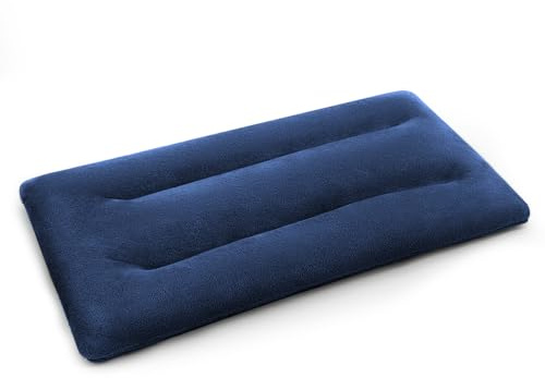 Microwave Heating Pad 6 x 12 Small Heating Pad Microwave, Microwave Bean Bag Heating Pad for Neck and Shoulders, Moist Heat Pack Pillow Warm Compress for Knee, Muscles, Joints, Wrist (Dark Blue)