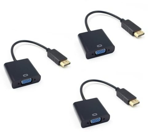 Gatuida 3 Uds Adaptador Res Q Macho A Vga Adaptador USB De Vídeo De Alta Resolución Adaptador USB A Al Adaptador Puerto De Audio Soporte De Cable Convertidor De Vídeo Adaptador