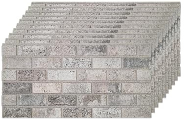 IZODEKOR 3D Wandpaneele Ziegeloptik | 50x100x2 cm | Styropor Wandverkleidung Steinoptik aus EPS für Innen- und Außenbereiche | Wasserfest | T-1902