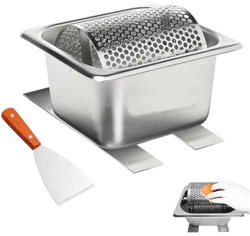 JAOGAUS Rullo per burro in acciaio inox, 1,8 l, resistente distributore di burro, strumento con supporto, efficiente, riutilizzabile, gadget per negozio, cucina, pane di mais, bistecche