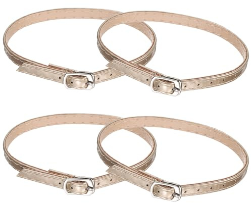 sourcing map cinturini per scarpe con tacco alto, rimovibili alla caviglia, accessori di ricambio per sandali da donna, Oro, 28.5x0.75 cm/11x0.3 in