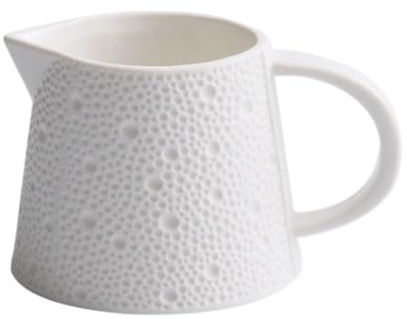 UZAMIRLEX Bote para Salsas Gravy, Salsera de Porcelana, Taza for Salsa, Jarra for Salsa, Lata for Leche, Dorada y Blanca, Varios tamaños(White,6.2x5.3cm)