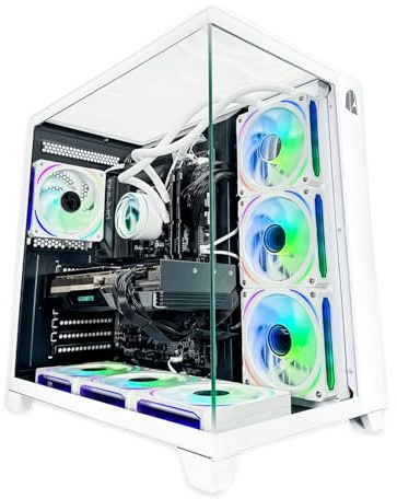 NitroPC - PC Gaming Extremo (Intel Core i9 12900K 16/24 5.2GHz, RTX 5070 12GB, RAM 32GB, M.2 2TB, Windows 11 Pro, WiFi) Ordenador de sobremesa, PC Gamer (Blanco)