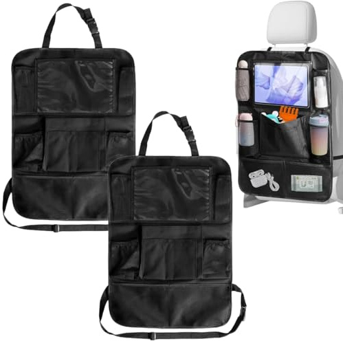 2 Piezas Organizador Coche Para Niños, Organizador Asiento Coche, Protector Respaldo Coche Para Niños, Mayor Resistencia Almacenamiento, Organizador Coche Fácil Limpiar Para Niños