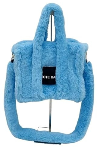 FREOJGU Plyschväska för kvinnor, fuzzy rosa fuskpäls vinterhandväska, fluffig fluffig fyrkantig crossbody-väska, elegant tote för, Kamel, Taille unique