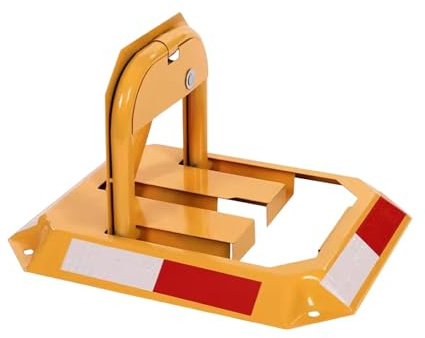 predolo Bloqueador de Estacionamiento Plegable de Acero Resistente a La Presión con Bandas Reflectantes para Puertas de Entrada, 3 kg