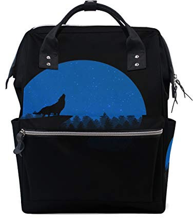 MONTOJ Wolf and Rose Canvas Reisetasche Campus Rucksack One Size 5