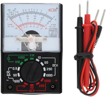 ChgImposs Multimètre Analogique Électrique AC/DC Courant OHM Décibels Tension Voltmètre Ampèremètre avec Fils de Test