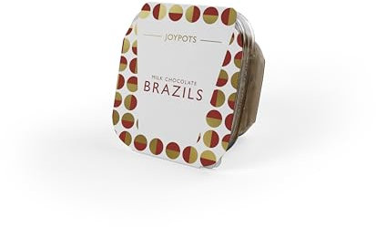 Joypots Milk Chocolate Brazils 250g – Creamy Milk Chocolate Covered Whole Brazil Nuts, Indulgent Vegetarian Snack in Handy Resealable Tub