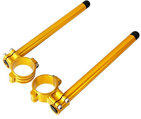 Für VTR250 1988-1990 für XL250 1972-1987 CNC Aluminium Motorrad Stummellenker 35mm Klammer 7/8 Zoll Bars für CL450/CB500 1972-1974 für CB650 1979-1985 (Gold)