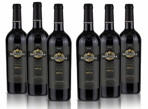 Sant'Orsola Chianti D.O.C.G. Rotwein 6 Flaschen Sangiovese trocken (6 x 0.75 l)