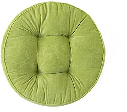 ZZZYZ Runde Cord Sitzkissen Vier Jahreszeiten Atmungsaktiv Meditationskissen Super Soft Nachhaltiges Yogakissen Für Yoga Wohnzimmer Balkon Dekoration-Grün 52cm(20inch)