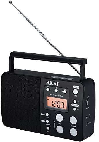 Akai Tragbares Radio Multiband-Am/FM/SW-Radio digitaler Abstimmung Kurzwellenemfänger mit Radiowecker