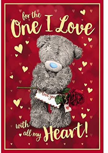 Me to You One I Love With All My Heart 3D födelsedagskort, blandat, storlek: 15 x 23 cm, ALM93054