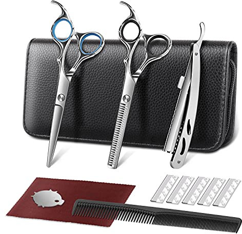 Forbici Parrucchiere Kit Professionale per Parrucchiere 6 Pollici Forbici per Sfoltire i Capelli da 17.2cm