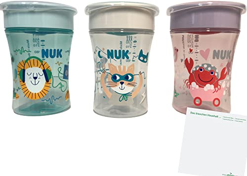 usy NUK Magic Cup Trinkbecher 360° für Kinder ab 8 Monate (230ml Vol Block