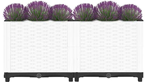 Homgoday Jardinière surélevée en extérieur avec jardinière surélevée pour jardin et parterre de fleurs surélevée pour jardin parterre surélevé, jardinière, jardin vertical, extérieur 80 x 40 x 38 cm