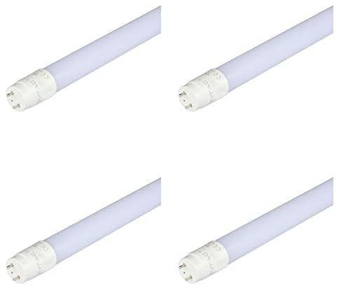 A2ZWORLD 4 Pezzi di Tubi Neon A Led, T8 G13 150cm, 20W 2100lm 100lm/W, Alimentazione da Un Lato, Starter Incluso, Senza Modifica Impianti Originale (Bianco Freddo 6400K)