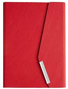A5 Binder Cover Refillable Loose Leaf Round Ring Personal Journal Hardcover Notebook Suitable for Everyday use (Color : Red)
