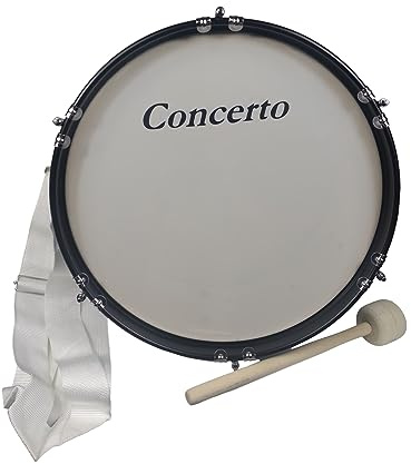 Qbano.Bombo Charanga Banda y Animación 16x7 (43cm x 25cm) Maza y Correa Cruzada